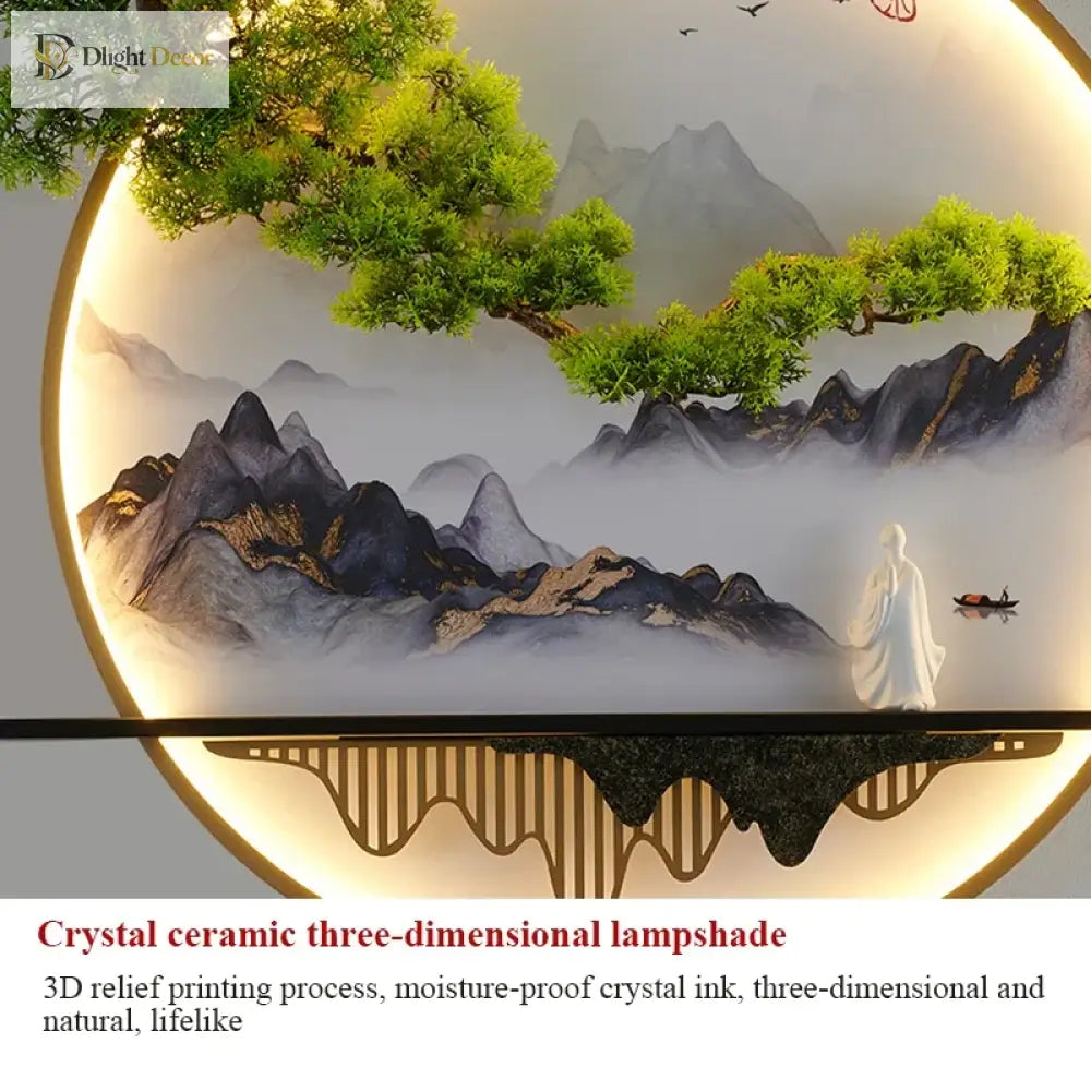 Dlight Decor Chinese Landscape LED Wall Glow Wall Art