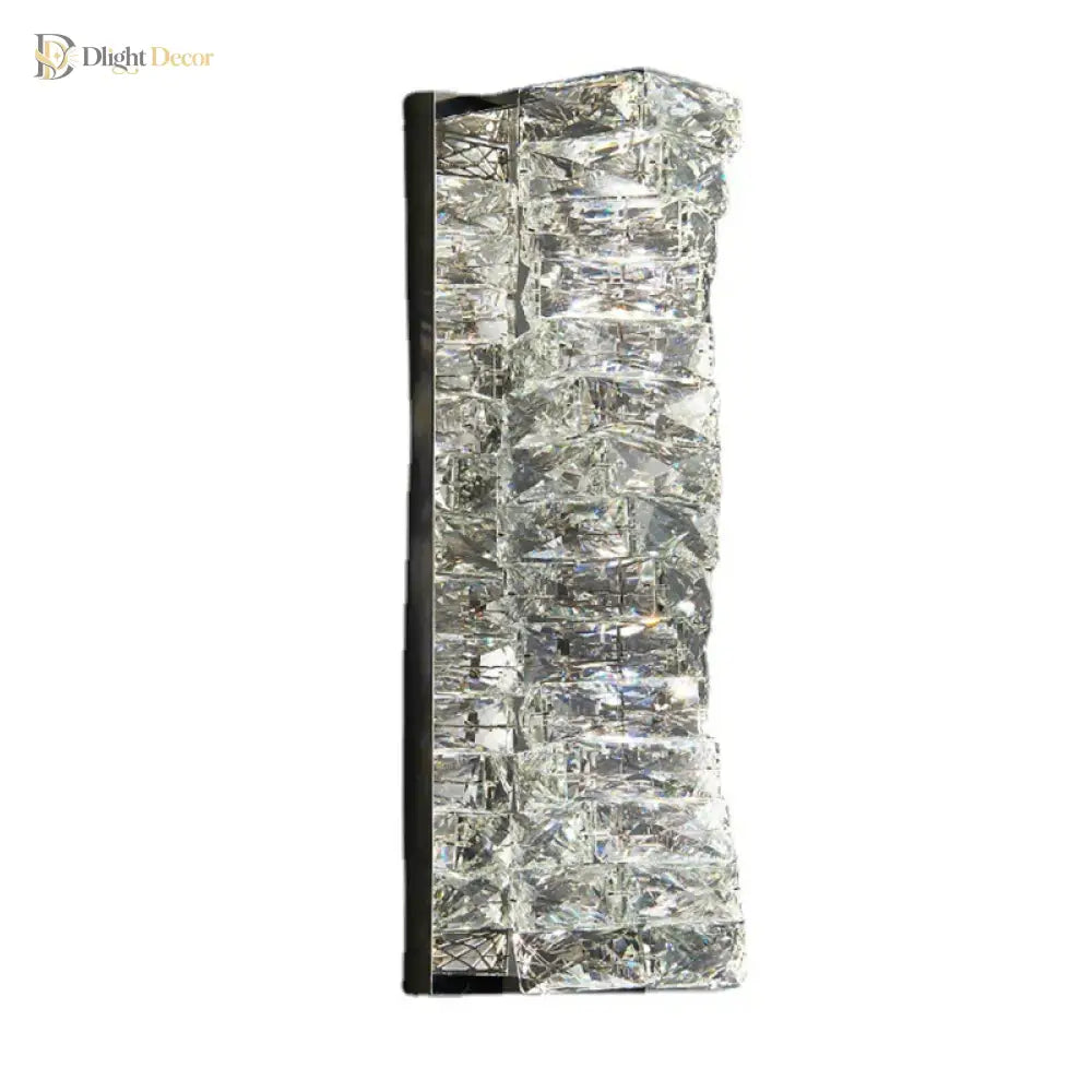 Chloe’s - 3 Color Temperature Wall Lamp Crystal K9 Led Light Chrome Gold Indoor Bright Sconce For
