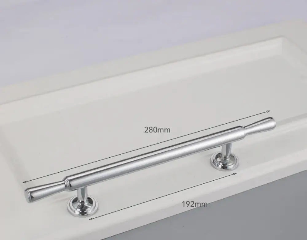Chrome and Polished Gold Brass Furniture Handles – Modern Cabinet Drawer and Wardrobe Knobs 2030-BC 280mm Handles