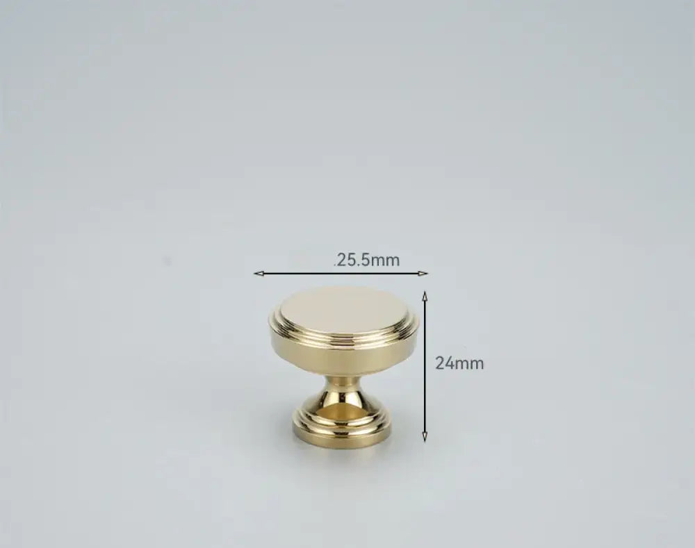 Chrome and Polished Gold Brass Furniture Handles – Modern Cabinet Drawer and Wardrobe Knobs PG 25mm Handles