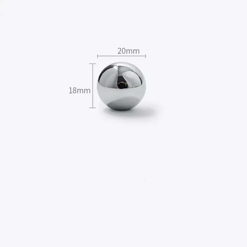 Chrome Brass Ball Knobs – Modern Silver Cabinet Pulls for Drawers and Furniture (20/25/30mm) TSS-1001-20 knob