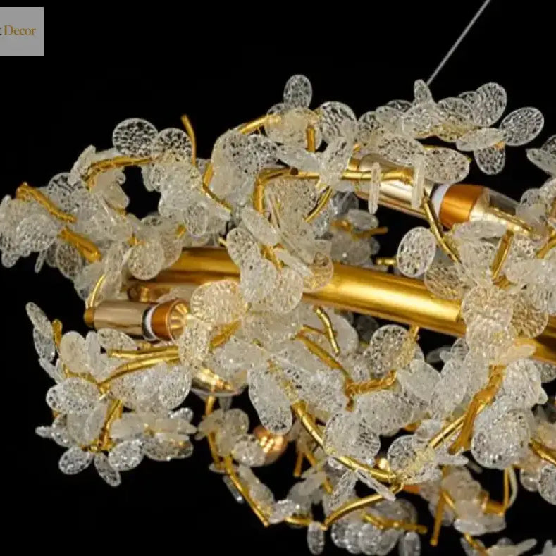 Circle Branch Crystal Chandelier - Luxury Led Lighting For Living Rooms Restaurants And Hotel
