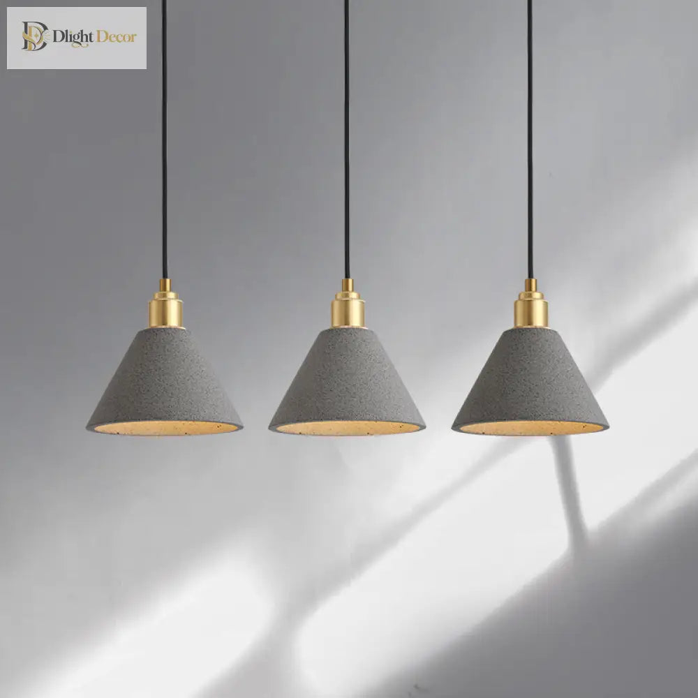 Modern Minimalism Meets Warmth: Concrete Pendant Lamp