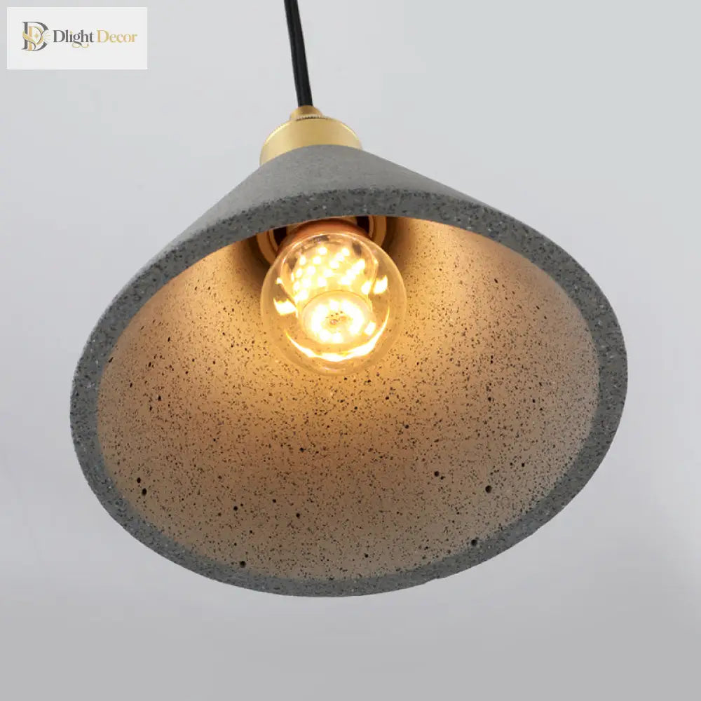 Modern Minimalism Meets Warmth: Concrete Pendant Lamp