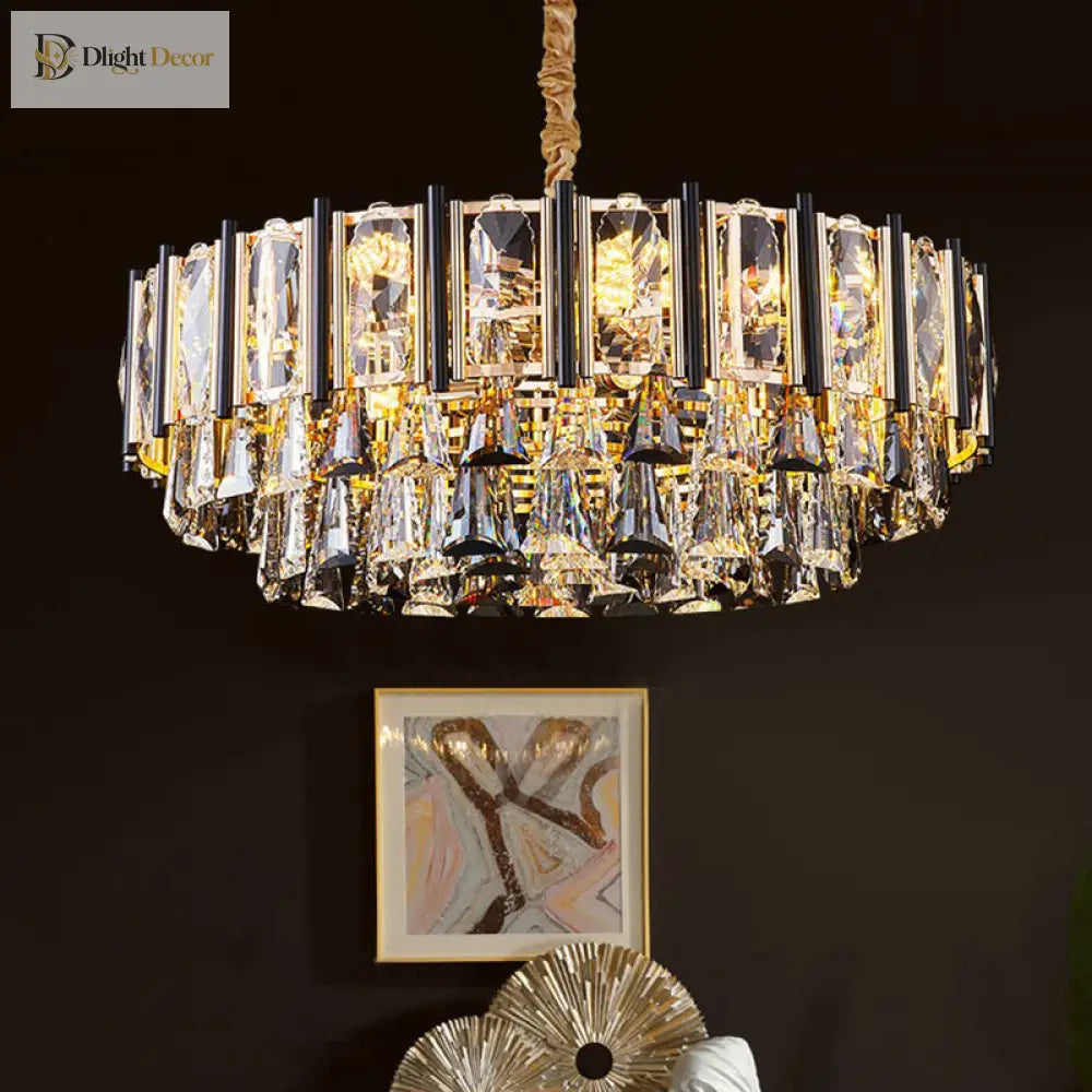 Sparkling Elegance: Clear Beveled Crystal Chandelier