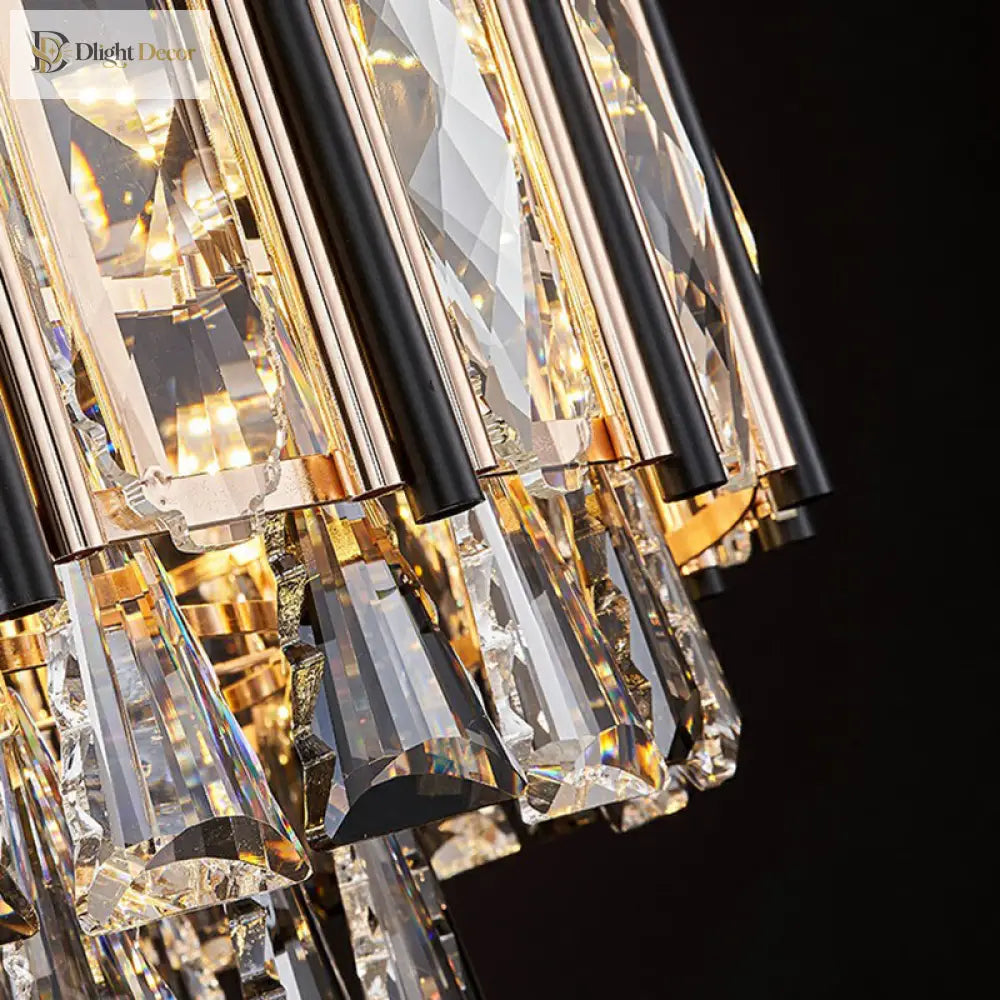 Sparkling Elegance: Clear Beveled Crystal Chandelier