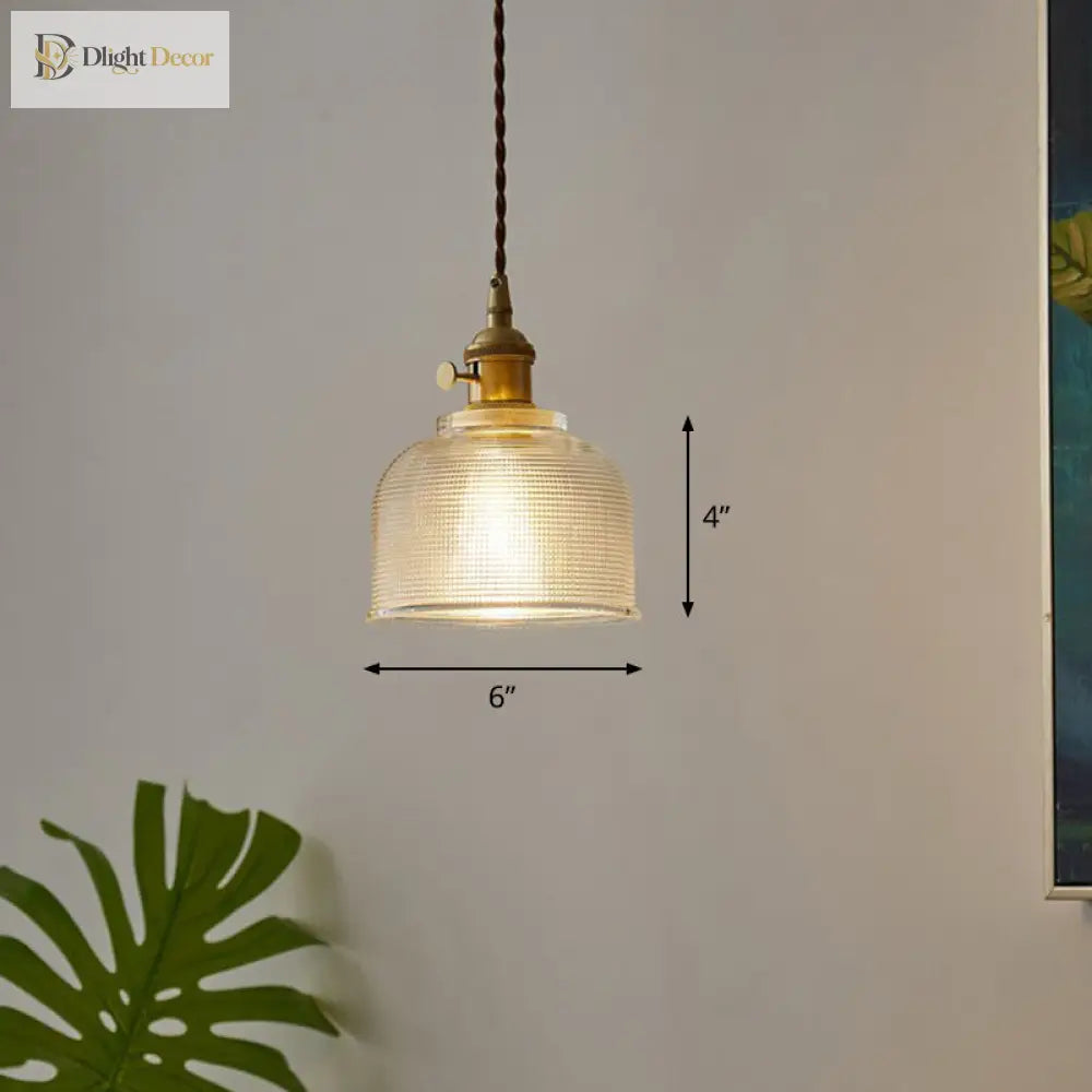 Raegan Bell Jar Pendant - Clear Glass Light For Dining Rooms