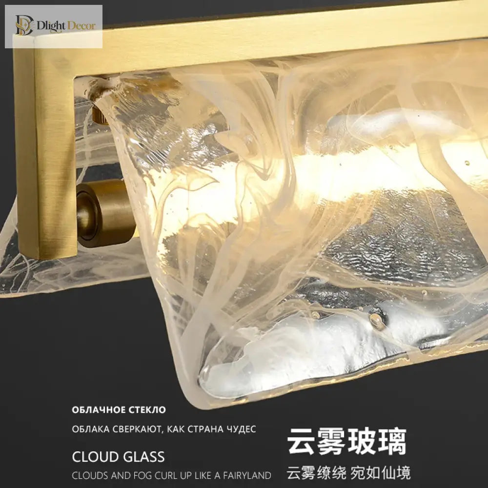 Cloud Mist Post - Modern Design Wall Lamp - Copper Luxury Lighting For Living Rooms Bedrooms And Tv