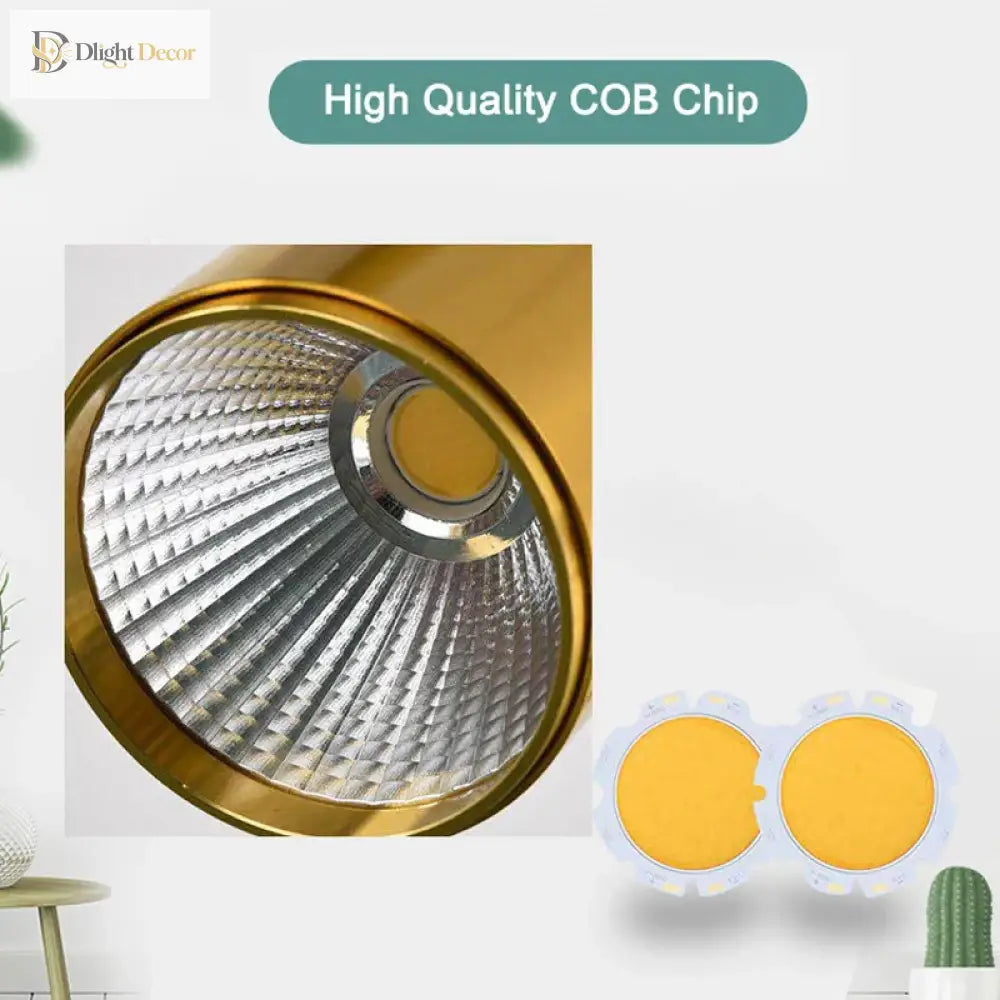 Led Gold Track Light Lamps Golden Tracking Lighting Spot Lights System Rail COB Spotlights For Home Living Clothing