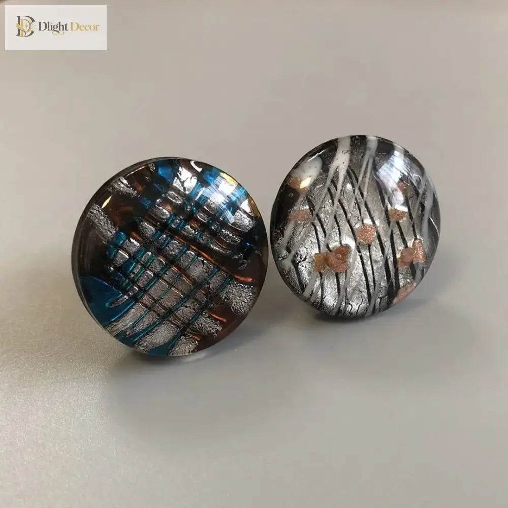 Colorful Floral Glass Cabinet Knobs – Drawer Knobs for Dresser Shoe Cabinet and Kitchen Furniture Knobs