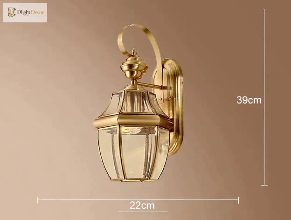 Éva’s Country Style Outdoor Copper Wall Lamp - Charming Balcony And Staircase Lighting Lamps