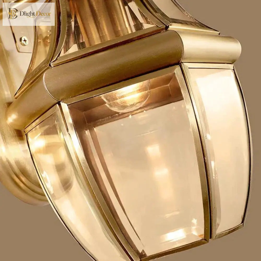 Éva’s Country Style Outdoor Copper Wall Lamp - Charming Balcony And Staircase Lighting Lamps