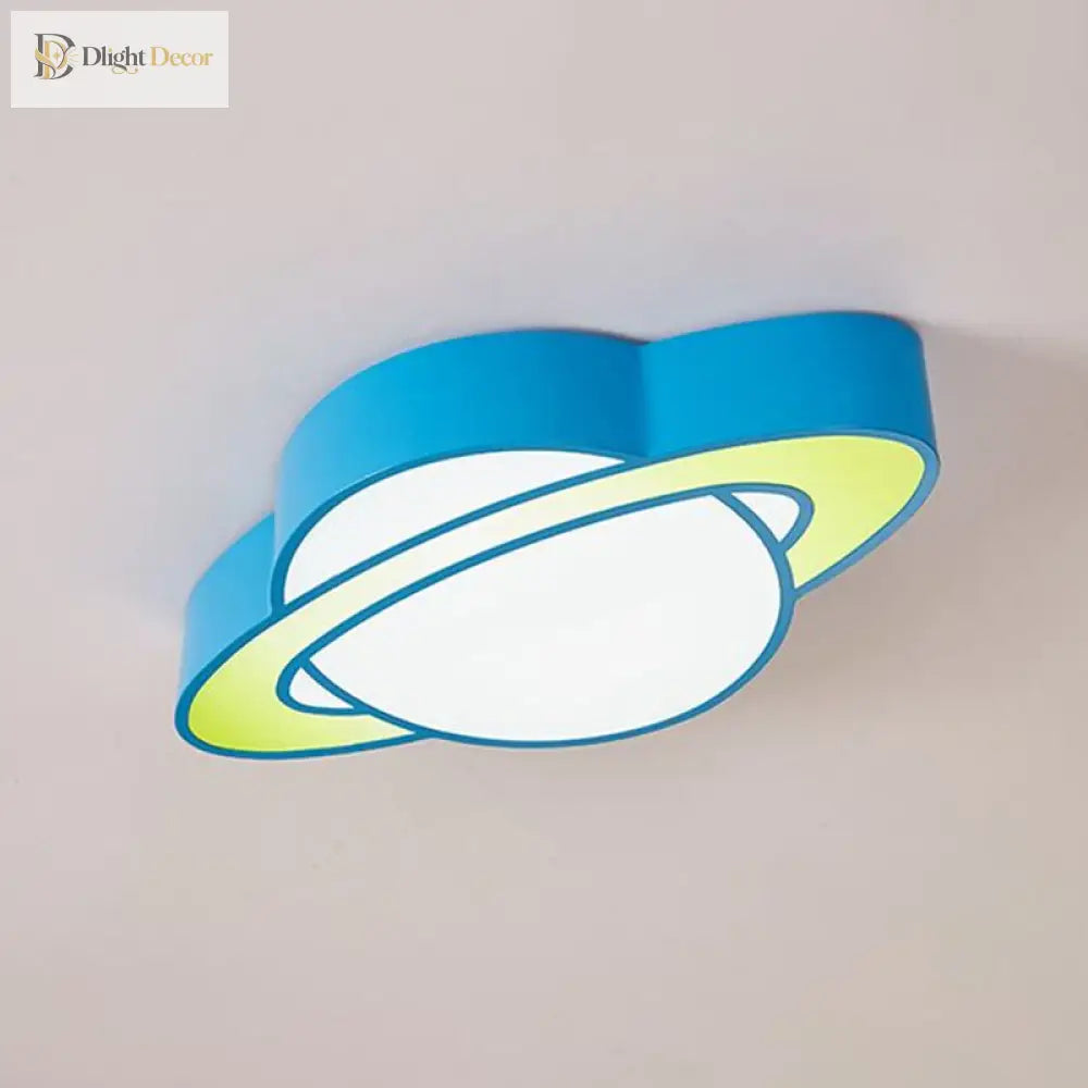Cosmic Cutie: Cartoon Planet Led Ceiling Lamp For Kids
