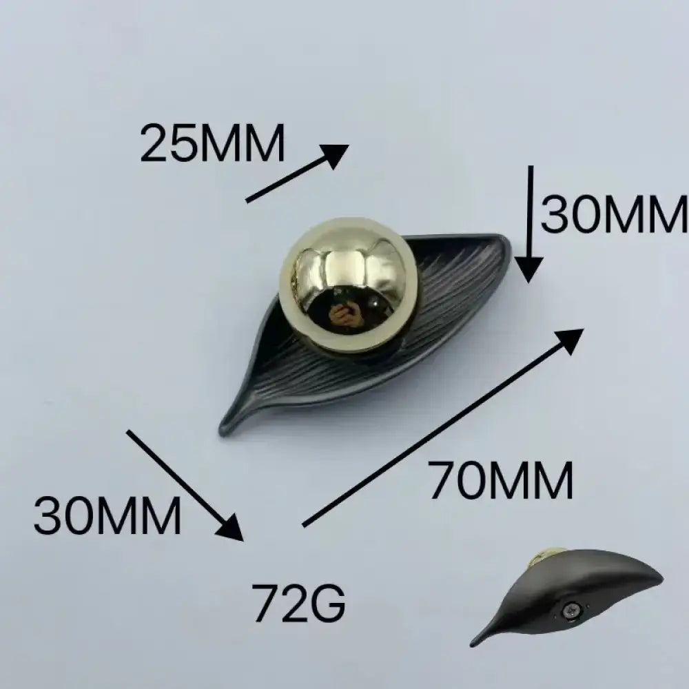 Creative Leaf Ball Zinc Alloy Furniture Handle – Gold Knob for Modern Elegance Gray small Knobs