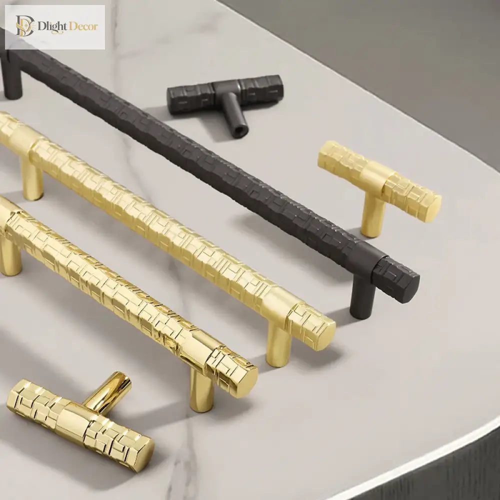 Creative T-Bar Cabinet Handles - Modern Zinc Alloy Pulls for Kitchen and Furniture Handles