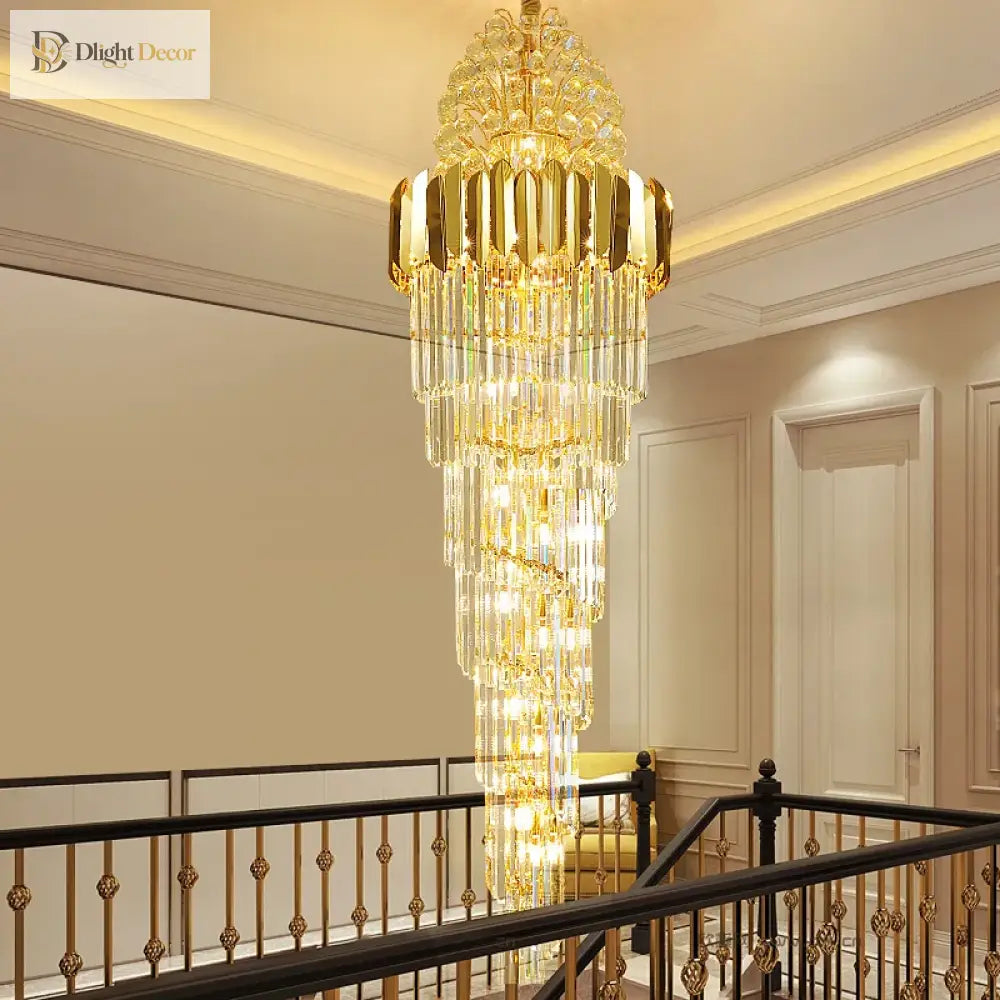 Crystal Stair Chandeliers - Elegant Indoor Lighting For Living Rooms Staircases And Loft Spaces