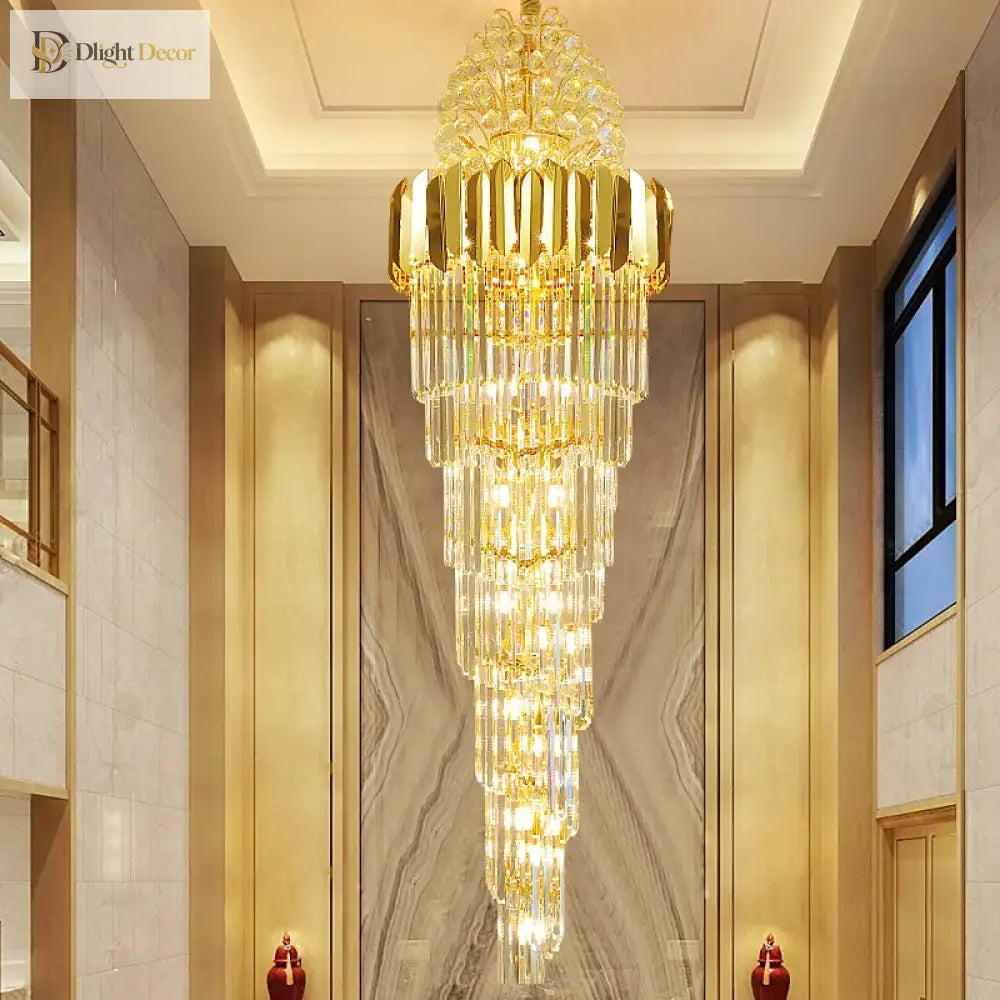 Crystal Stair Chandeliers - Elegant Indoor Lighting For Living Rooms Staircases And Loft Spaces
