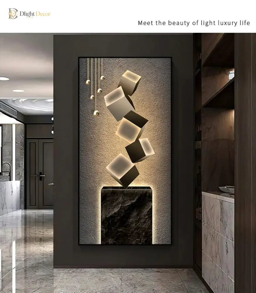 Dlight Decor Crystal Wall Art Glow Lamp for Interiors Wall Art