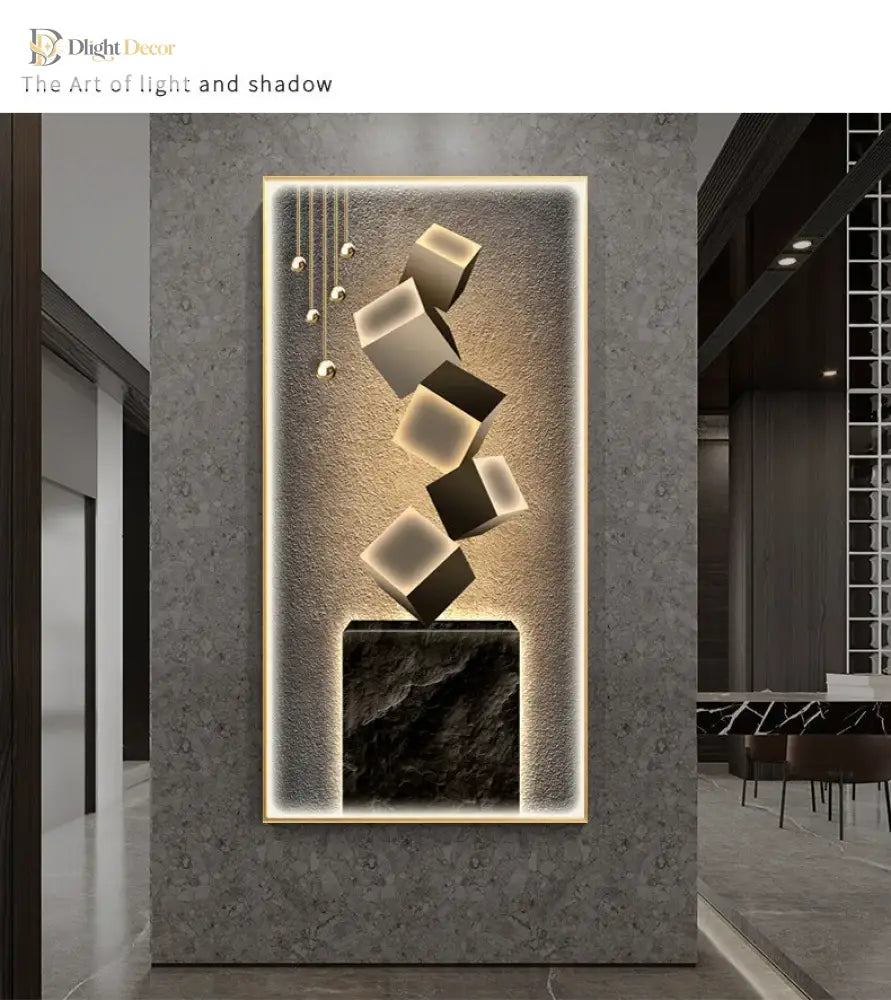 Dlight Decor Crystal Wall Art Glow Lamp for Interiors Wall Art