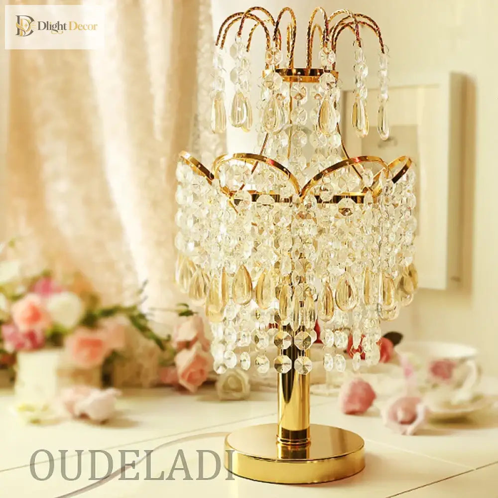Luxury Crystal Table Lamps - Elegant Home Decor And Wedding Lighting Lamp