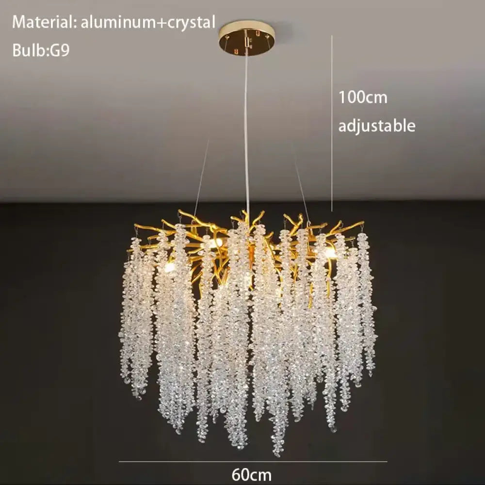 Crystal Cherry Blossom Branch Wall Light – configuration option 8