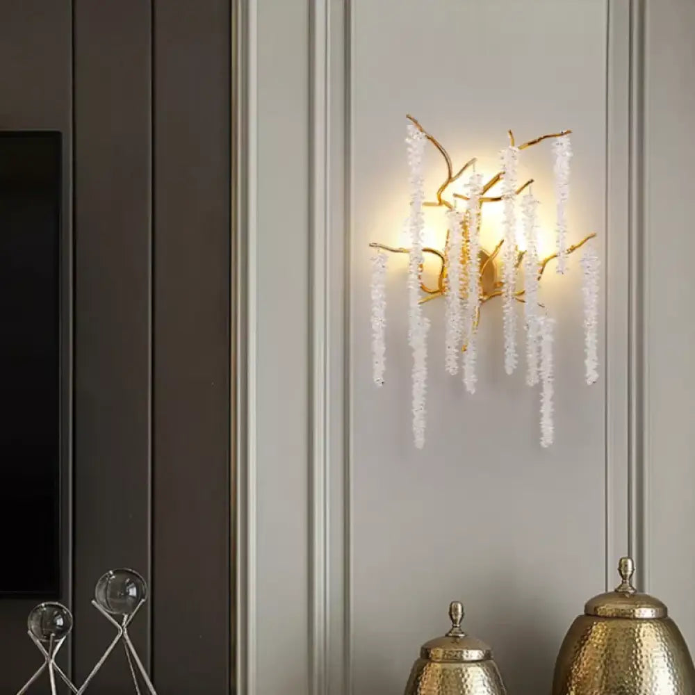Crystal Cherry Blossom Branch Wall Light – product view 4