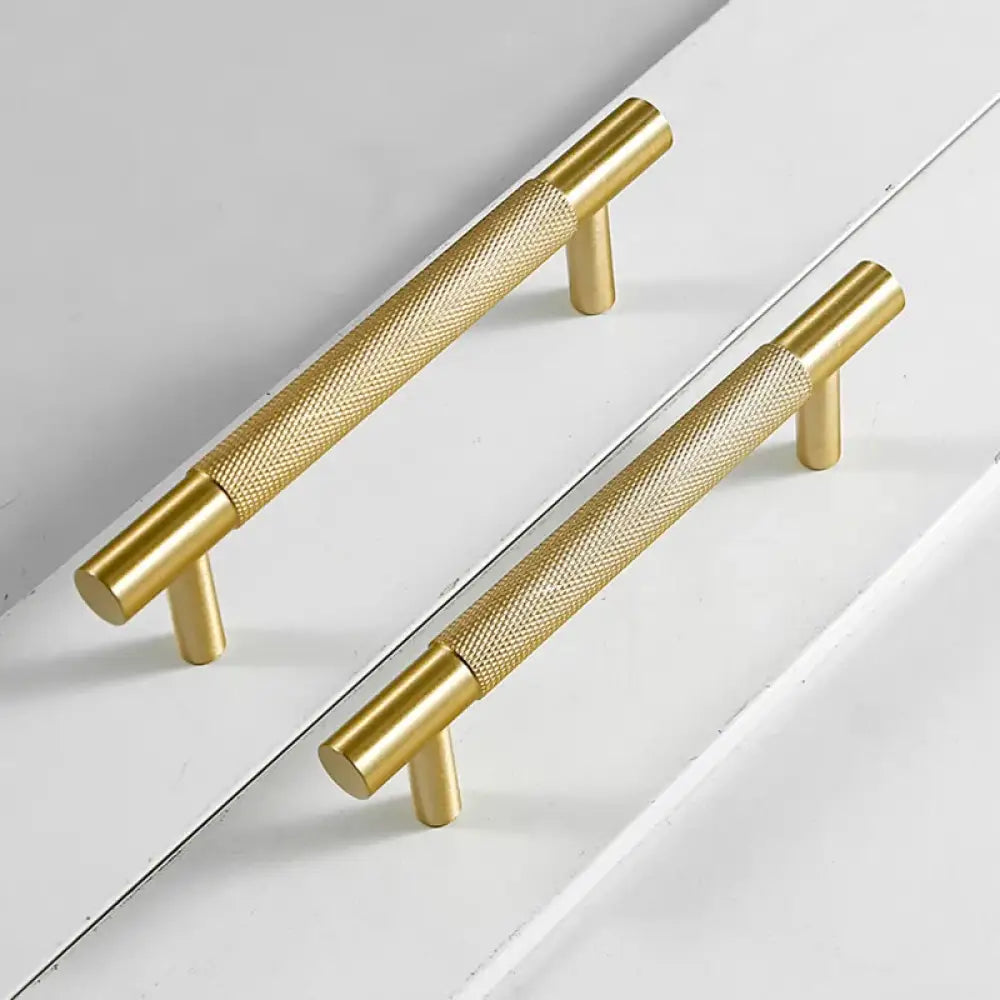 Cutting Diamond Knurled Brass Cabinet Handles – Textured Wardrobe Pulls and Drawer Knobs Handles