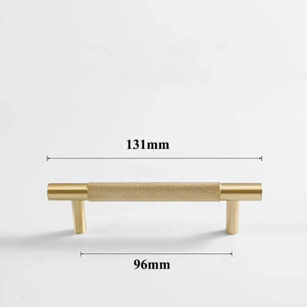 Cutting Diamond Knurled Brass Cabinet Handles – Textured Wardrobe Pulls and Drawer Knobs BB 131mm length Handles