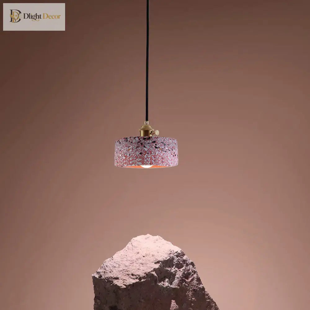 Daniela Modern Terrazzo Pendant - Adjustable Hanging Light With Rotary Switch
