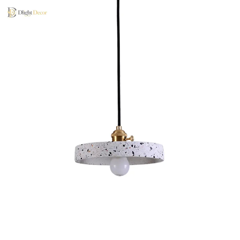 Daniela Modern Terrazzo Pendant - Adjustable Hanging Light With Rotary Switch