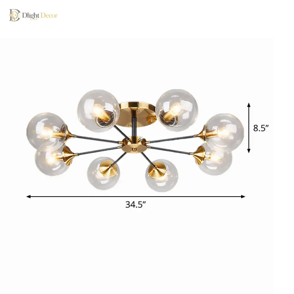 Delilah Modern 8 - Light Semi - Flush Mount: Illuminate Your Space With Style
