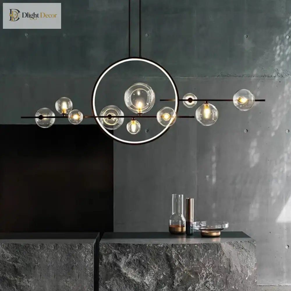 Designer Bubble Ball Chandelier - Nordic Glass Lighting For Dining Living Room And Bar Pendant
