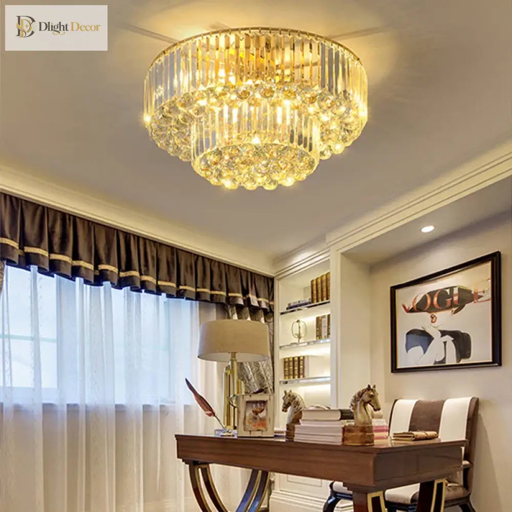 Dimmable Led Ceiling Lights - Classical Elegance With Remote Control For Living Room Decor Ceiling