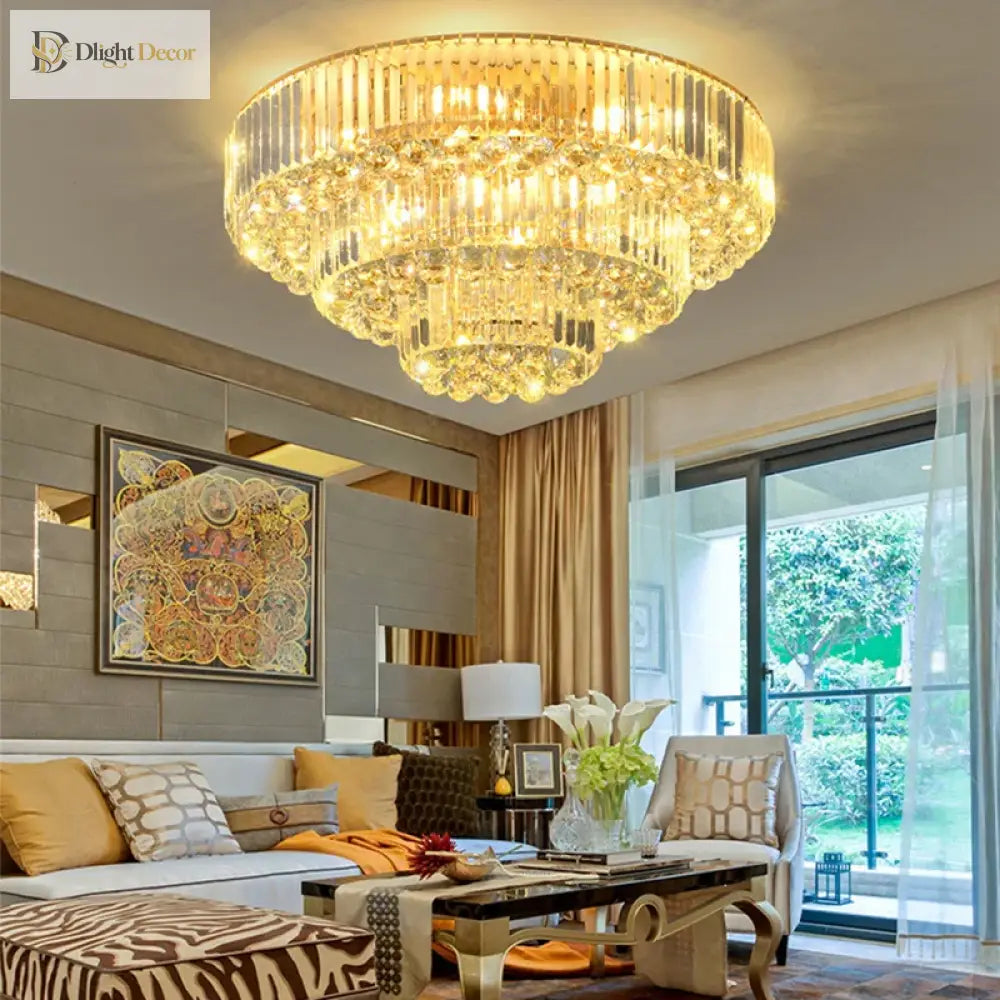 Dimmable Led Ceiling Lights - Classical Elegance With Remote Control For Living Room Decor Ceiling