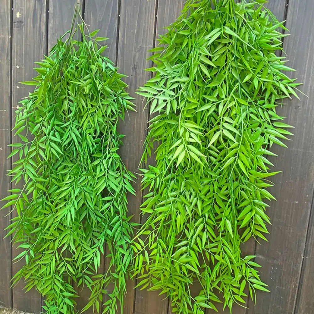 Dlight Decor 105cm Hanging Bamboo Leaf Vine for Garden and Home Wall Decor
