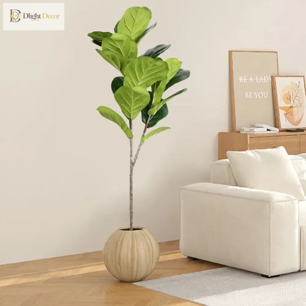 Dlight Decor 113cm Tropical Ficus Tree with Rubber Style Leaves