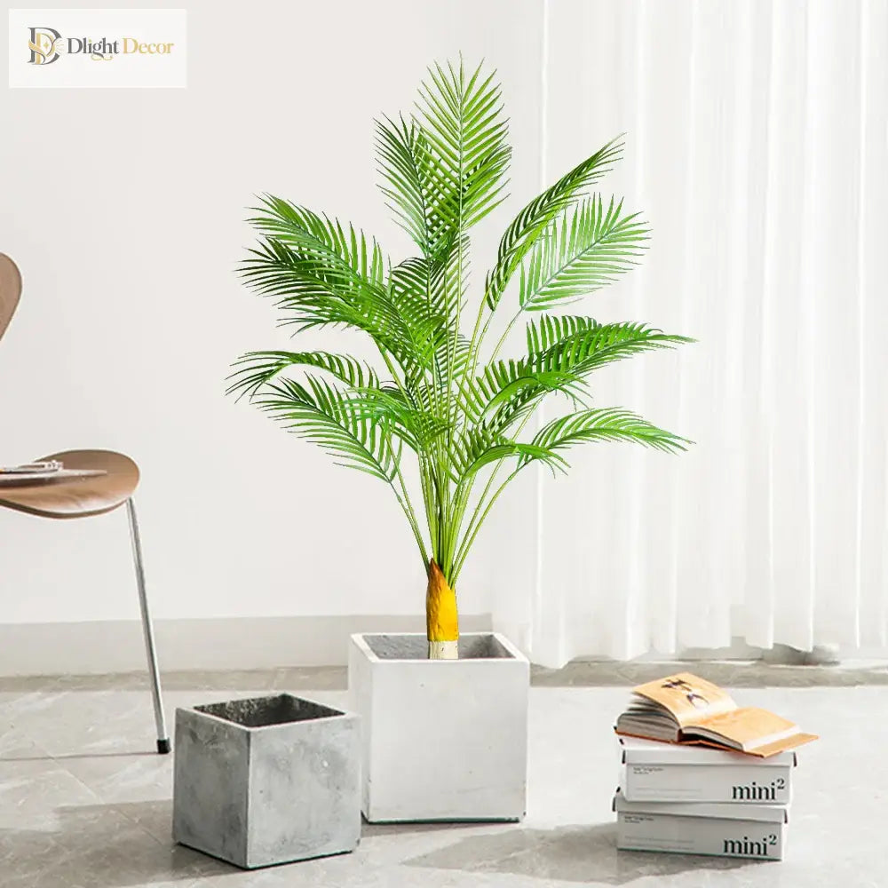 Dlight Decor 120cm Tall Palm Tree Branch with Coconut Leaves for Home and Office Decor