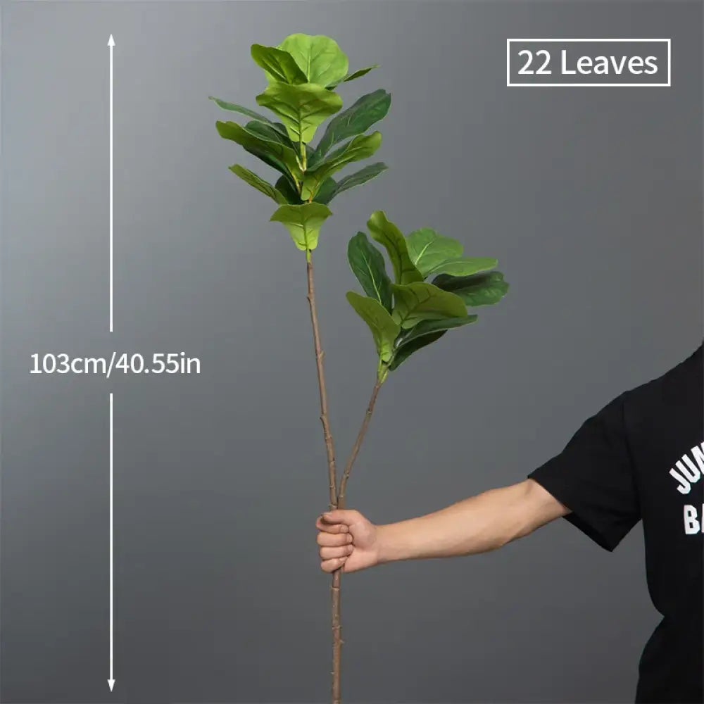 Dlight Decor 132cm Ficus Tree with Tropical Rubber Leaves 103cm 2 Forks