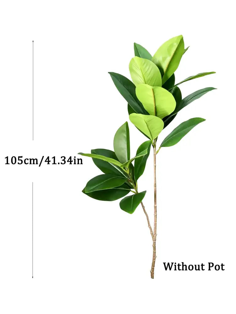 Dlight Decor 140cm Banyan Tree with Real Touch Fiddle Leaves for Home and Office Decor 105cm 2Forks