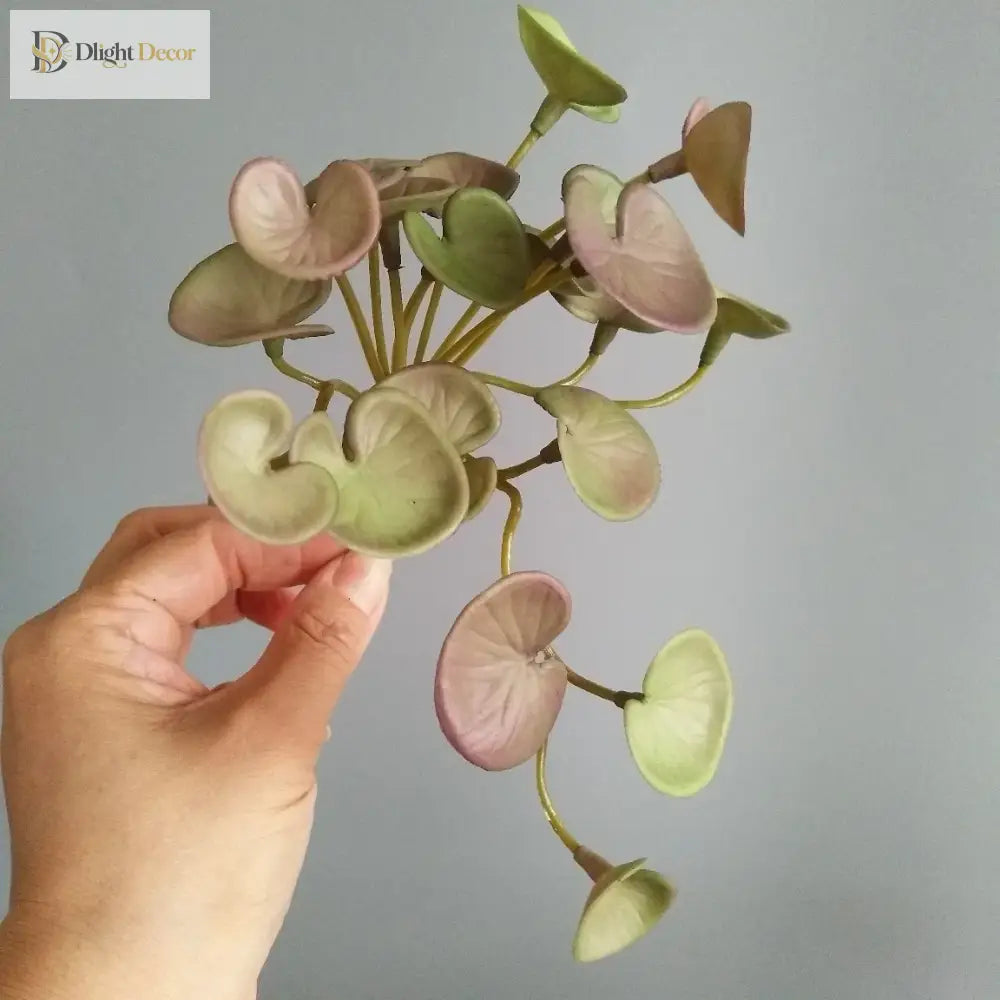 Dlight Decor 15cm Lucky Grass Foliage Bouquet for Home and Bonsai Decor