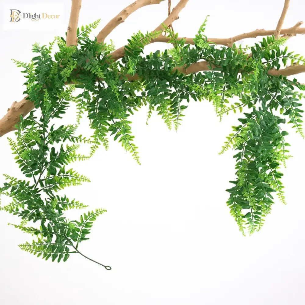 Dlight Decor 175cm Tropical Fern Vine Hanging Plant for Home and Garden Wall Decor