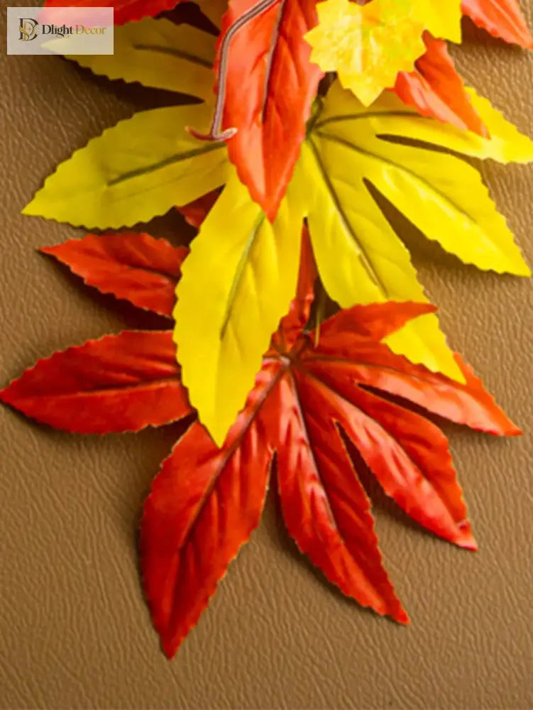 Dlight Decor 200cm Fall Maple Leaf Garland for Autumn and Halloween Decor