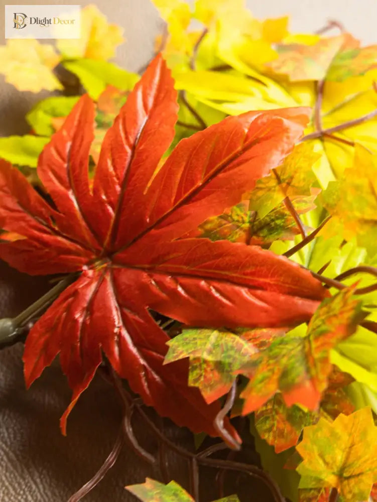 Dlight Decor 200cm Fall Maple Leaf Garland for Autumn and Halloween Decor