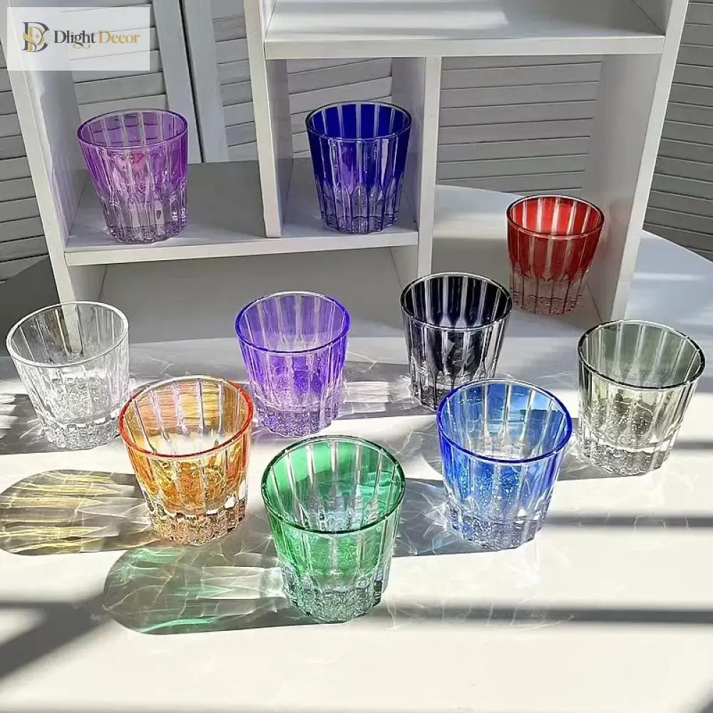 Dlight Decor 200ml Star Diamond Cut Crystal Whisky Glass
