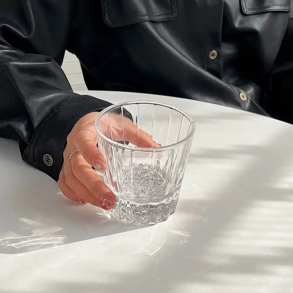 Dlight Decor 200ml Star Diamond Cut Crystal Whisky Glass transparent / 200ml