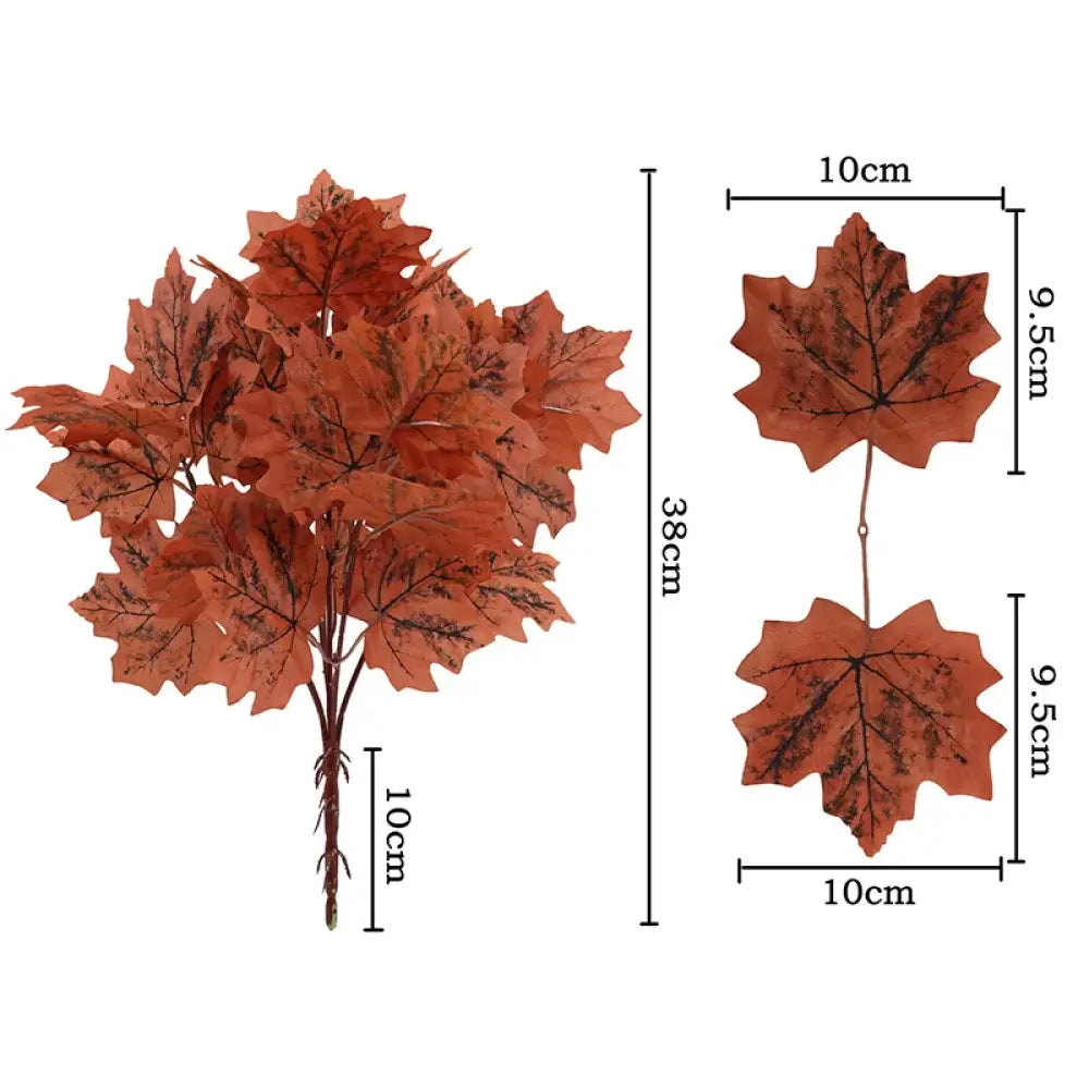 Dlight Decor 39cm Maple Leaf Branch for Autumn and Halloween Decor F