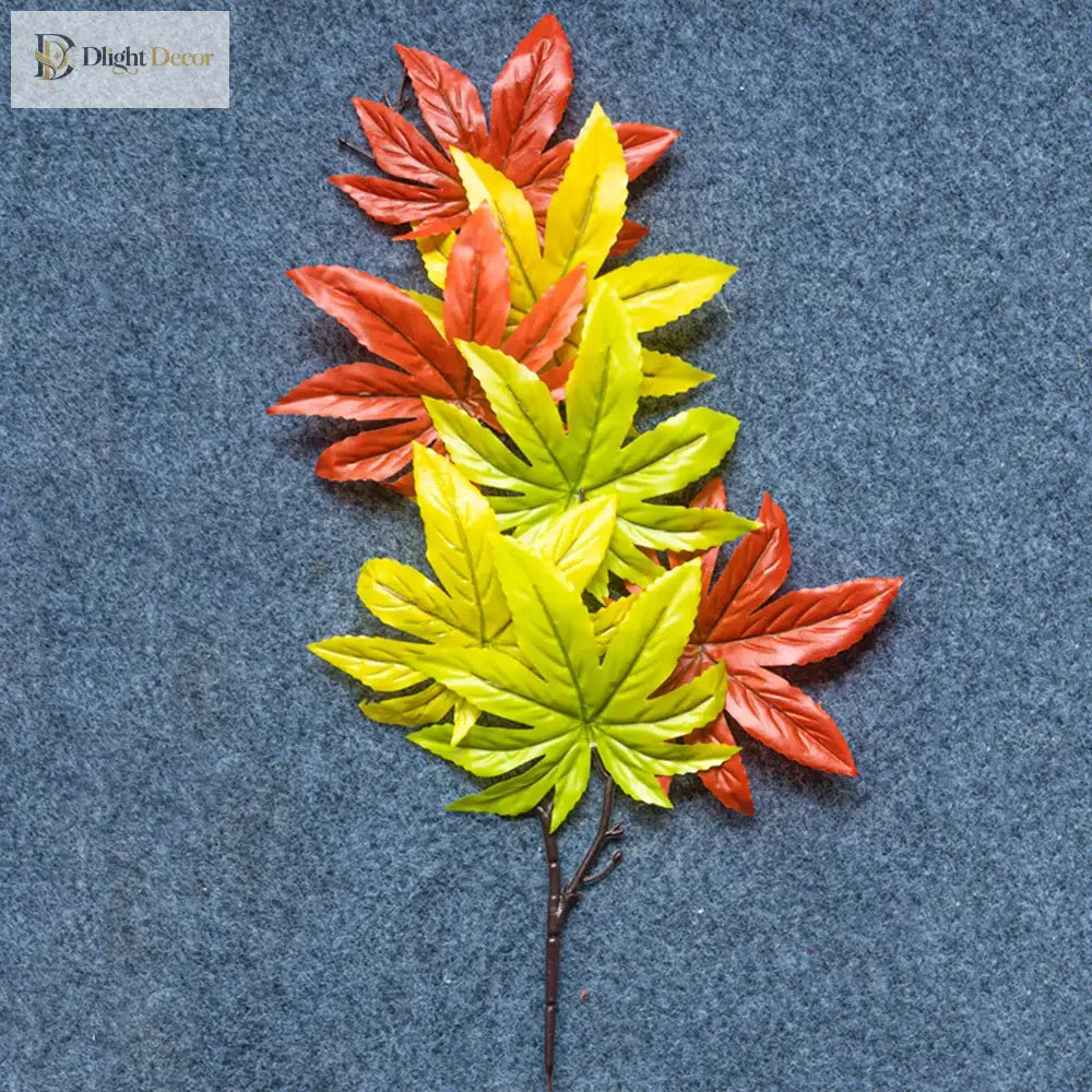 Dlight Decor 43cm Autumn Maple Leaf Branch for Fall Display