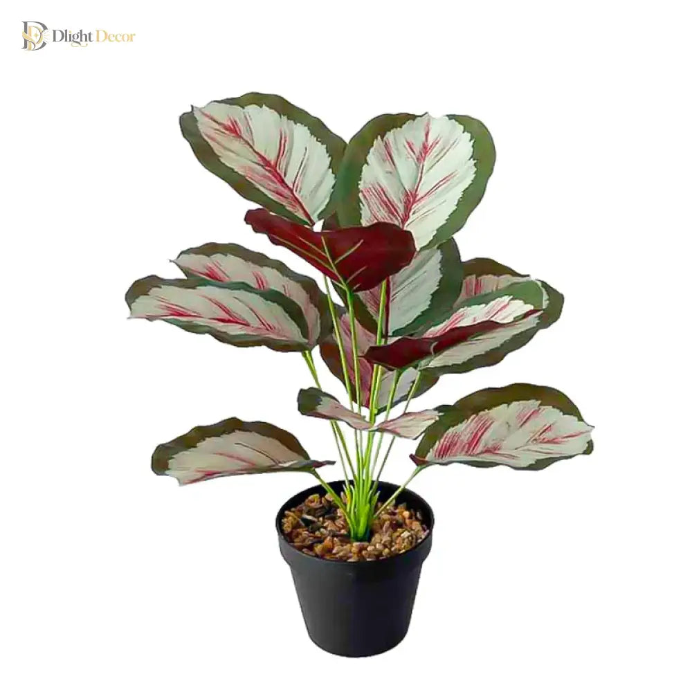 Dlight Decor 43cm Monstera Turtle Leaf Palm Branch for Home and Garden Decor