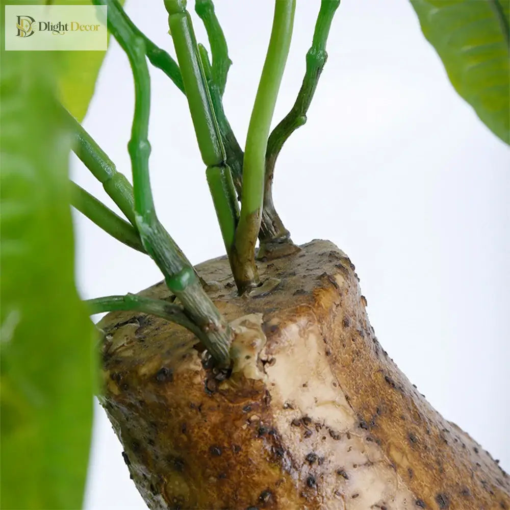 Dlight Decor 43cm Potted Monstera Money Tree for Home and Garden Decor 43cm