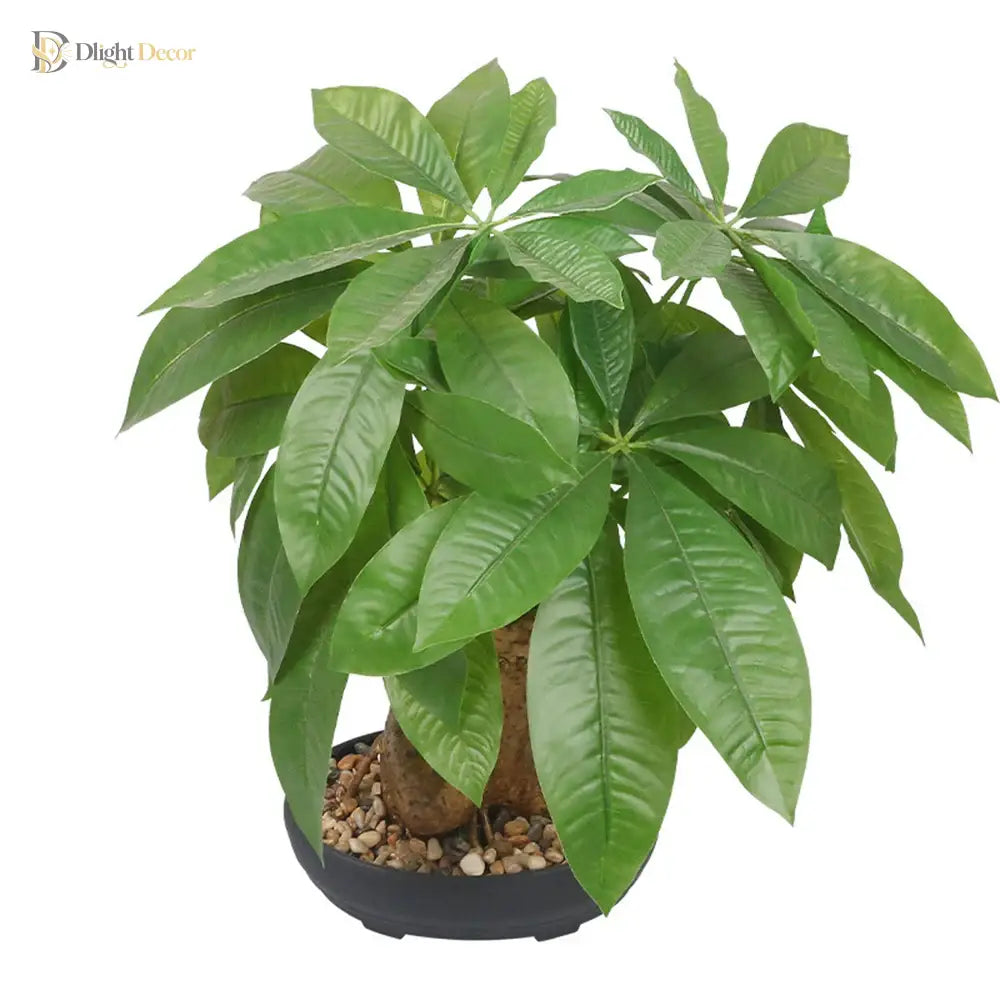 Dlight Decor 43cm Potted Monstera Money Tree for Home and Garden Decor 43cm